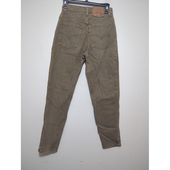 VTG Levis Womens 550 Relaxed Fit Tapered Leg USA Made Beige Denim Size 7 Medium - Picture 3 of 9